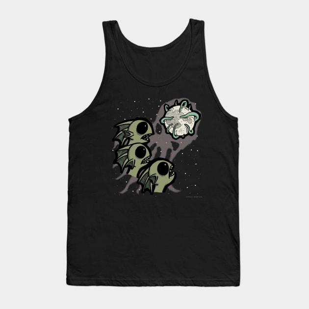 Three Deep One Moon Tank Top by JIGreco